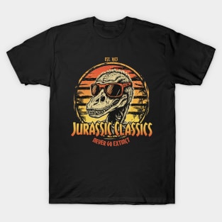 Funny Dinosaur Skeleton: Jurassic Classics Never Go Extinct 73 T-Shirt